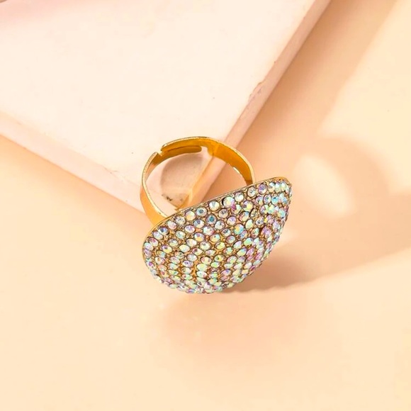 Rhinestone Round Decor Ring - Picture 3 of 5